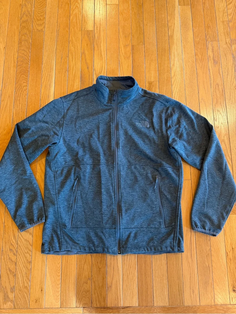 The North Face Full Zipper Front Gray Lightweight Jacket Mens Size Large